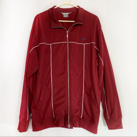 Men’s Nike Maroon Zip Up Jumpsuit Jacket XL - Picture 1 of 4